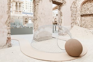 Donghee Koo, 'Way of Replay II (off peak)' (2017). Installation view: Sharjah Biennial 13, ‘Tamawuj,’ Sharjah, UAE (10 March–12 June 2017). © Ocula. Photo: Charles Roussel.